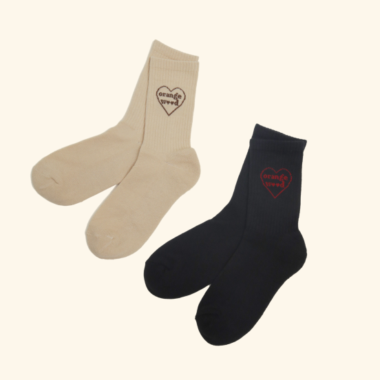 Heart Logo Socks 2P