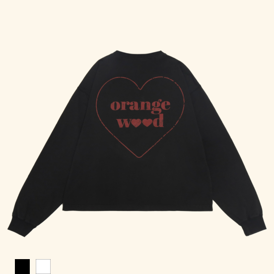Washed Heart Long Sleeve Tee